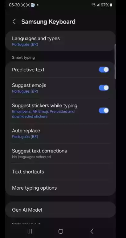 Model AI Baru di Keyboard Samsung